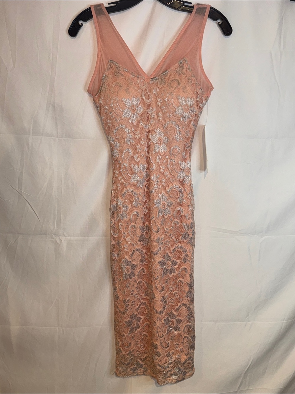Almost Famous Pink Lace Midi Dress